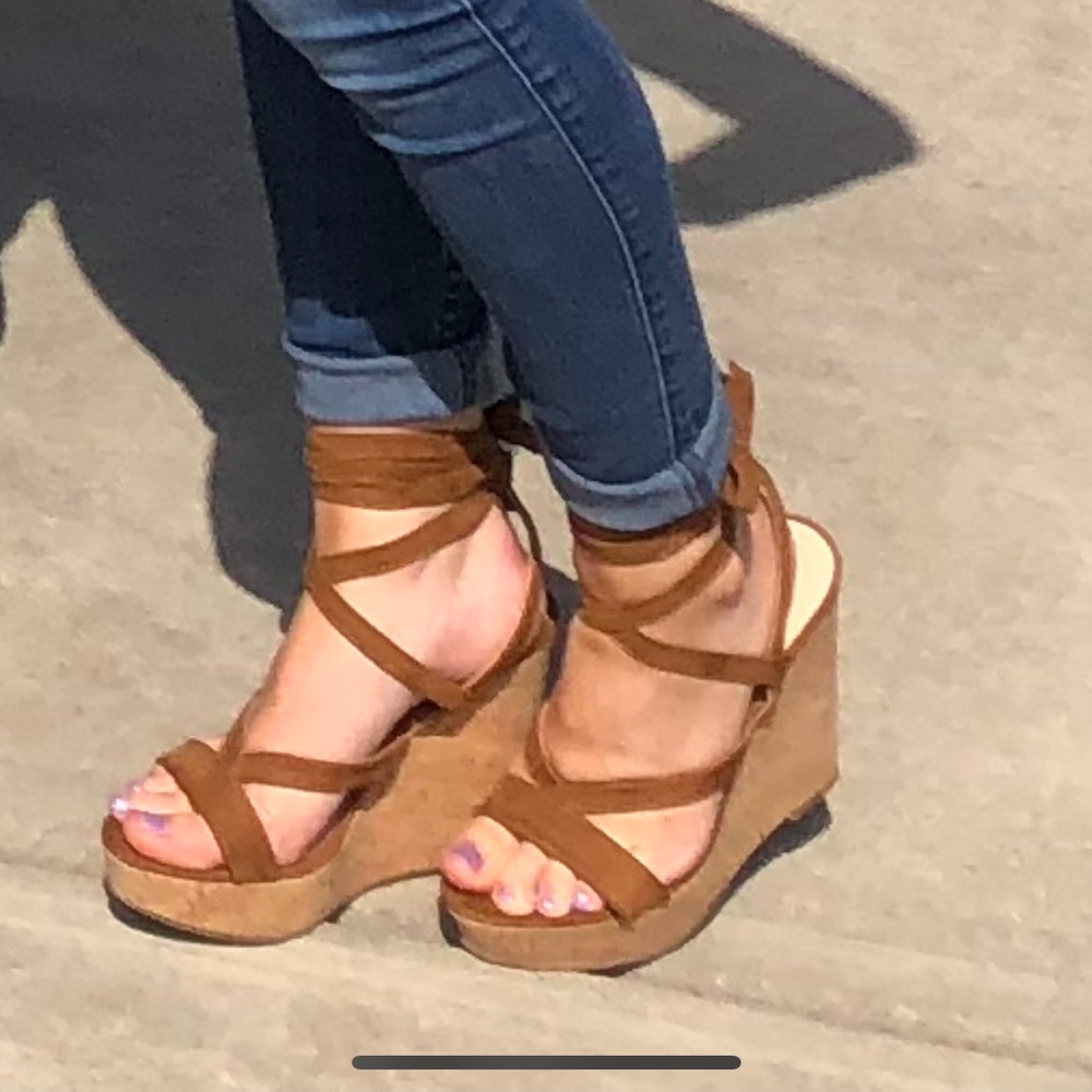 Guess cork wedges, size 6